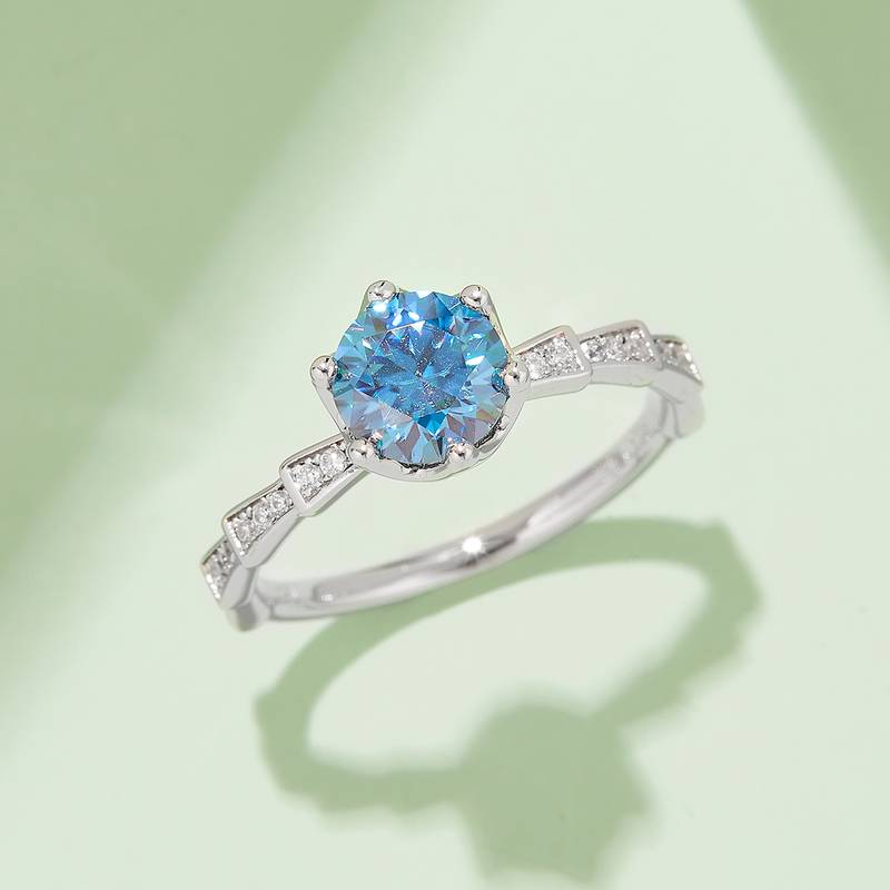 直臂豪镶美杜莎机械蛇S925银镀白金MoissaniteWomen's Ring1ctD级